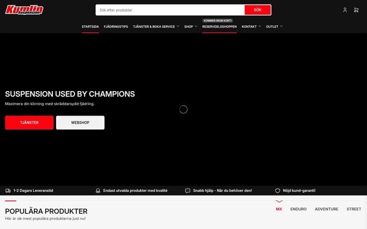 Screenshot of kumlinsuspension.com