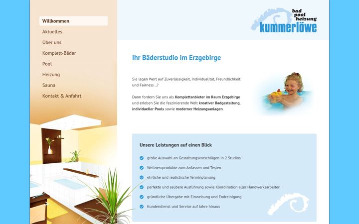 Screenshot of kummerloewe-haustechnik.de
