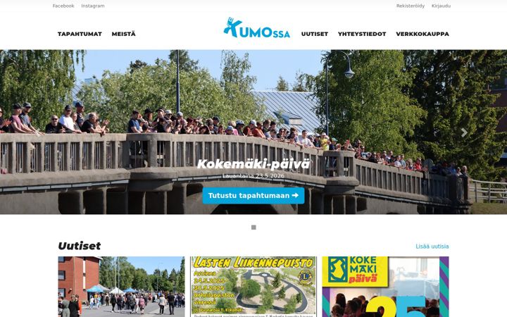 Screenshot of kumossa.fi