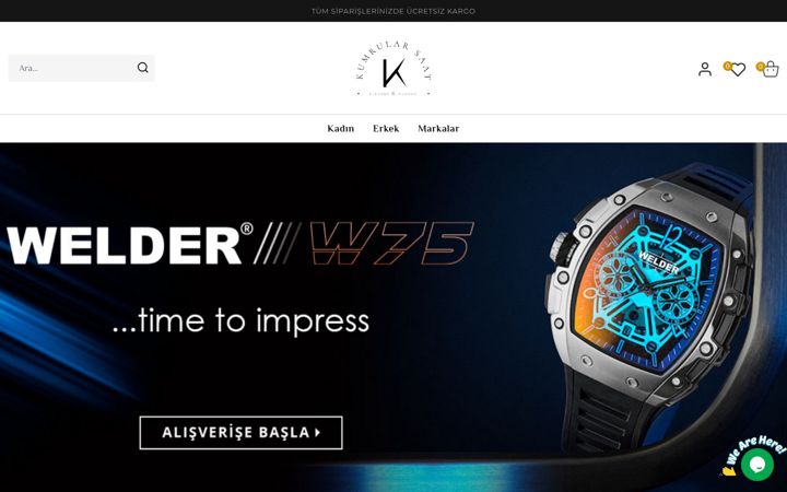 Screenshot of kumrularsaat.com
