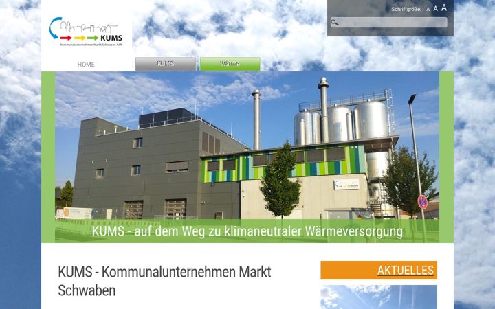 Screenshot of kums-markt-schwaben.de