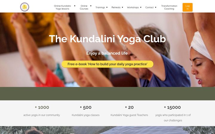 Screenshot of kundaliniyogaclub.com