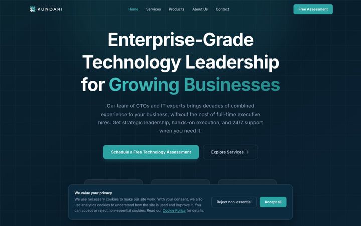 Screenshot of kundari.com