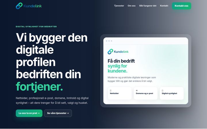 Screenshot of kundelink.no