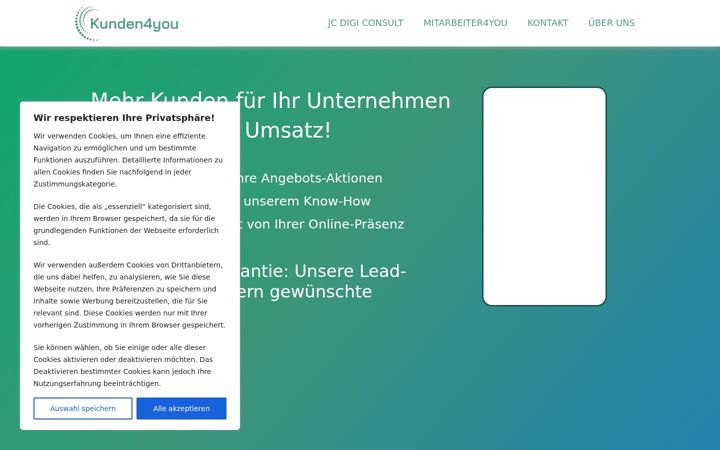 Screenshot di kunden4you.com