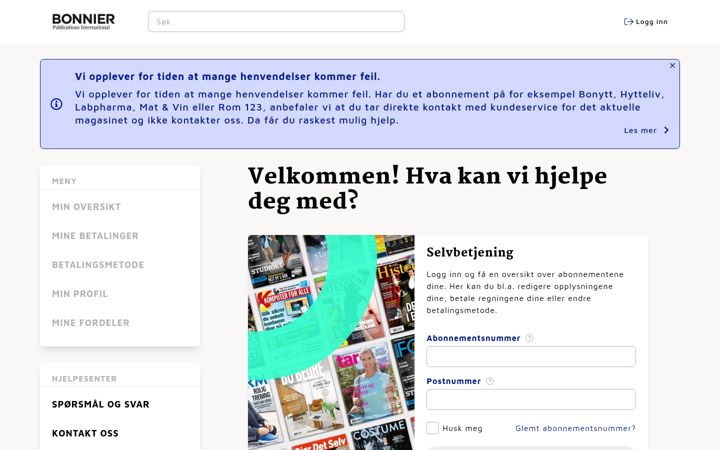 Screenshot di kundeservice.com