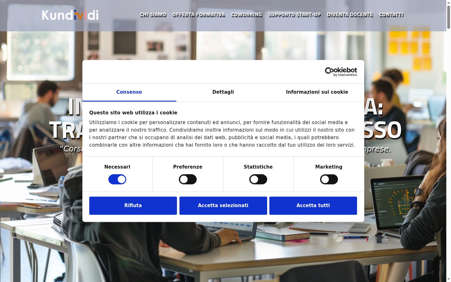 Screenshot του banner συγκατάθεσης που εμφανίστηκε πριν από οποιαδήποτε αλληλεπίδραση