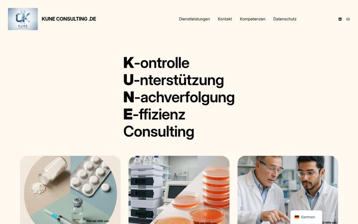 Screenshot of kuneconsulting.de
