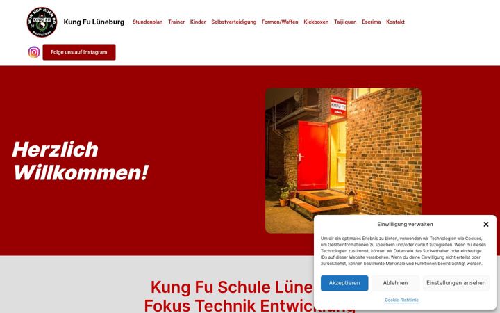 Screenshot of kung-fu-lueneburg.de