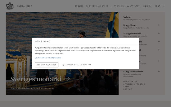 Screenshot of kungahuset.se