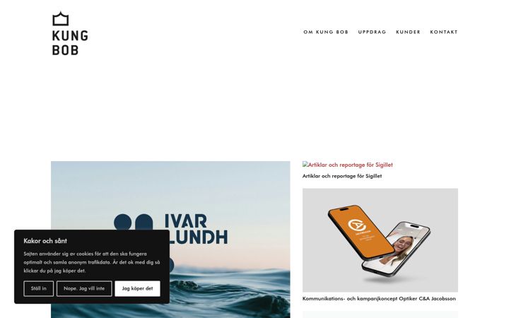 Screenshot of kungbob.se