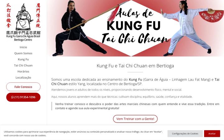 Screenshot of kungfuetaichichuanbertioga.com.br