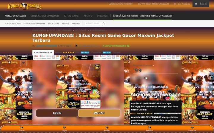 Screenshot of kungfupanda88gacor.net