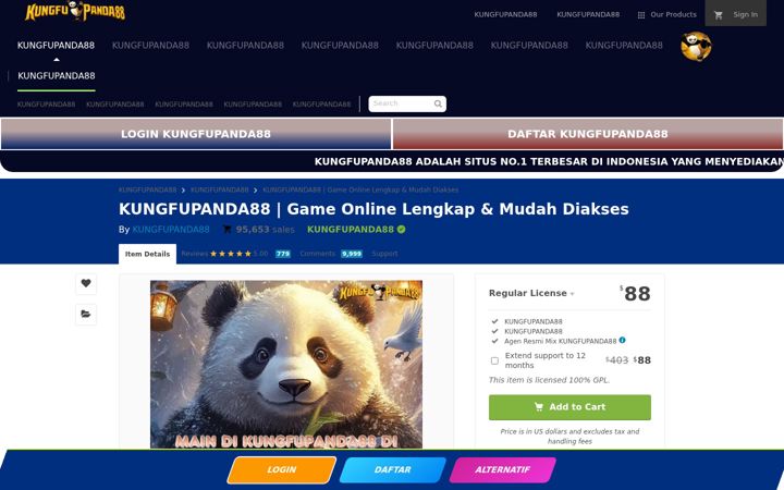 Screenshot of kungfupanda88slots.com