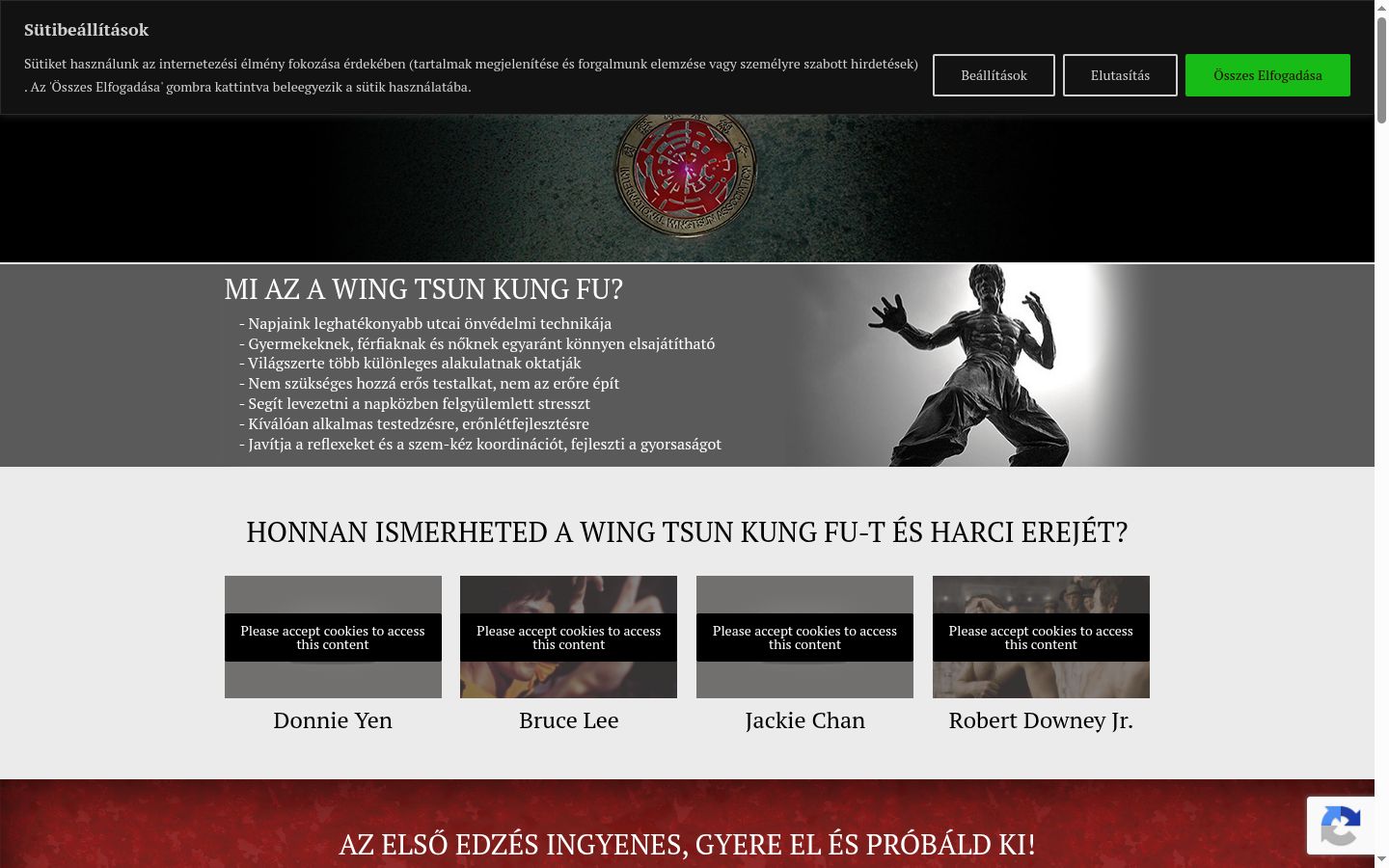 Screenshot tal-banner tal-kunsens muri qabel kwalunkwe interazzjoni