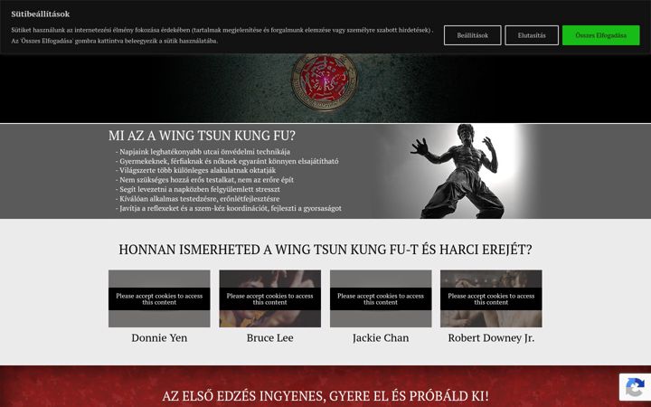 Screenshot of kungfupecs.hu