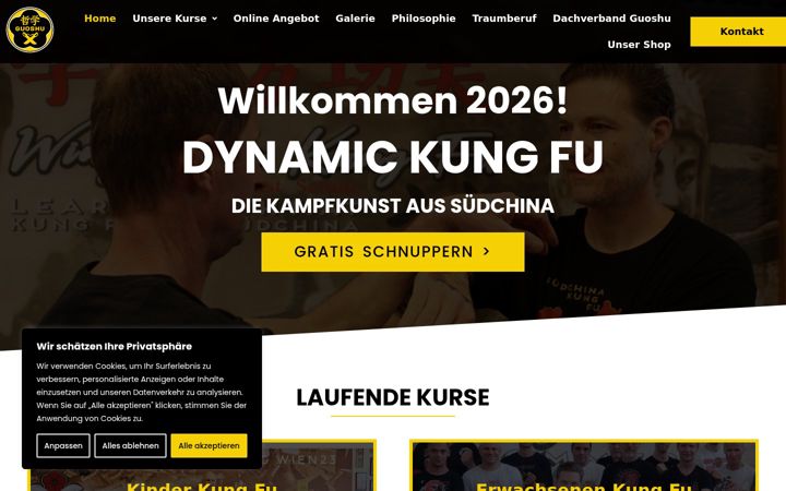 Screenshot of kungfuschulewien.at