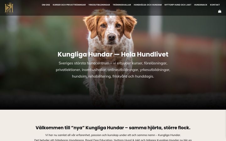 Screenshot of kungligahundar.se