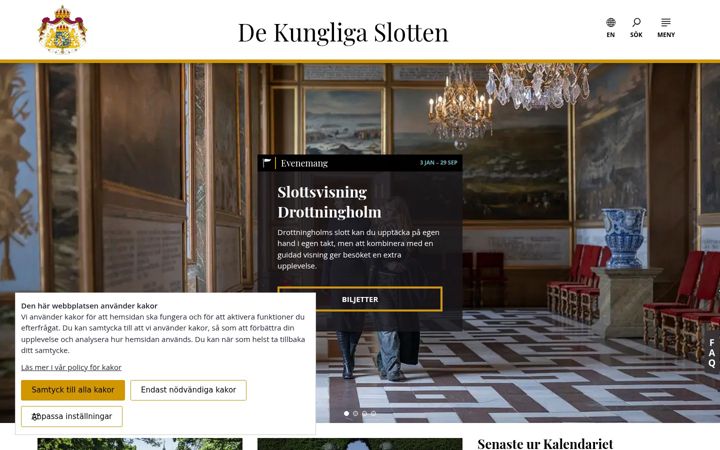 Screenshot of kungligaslotten.se