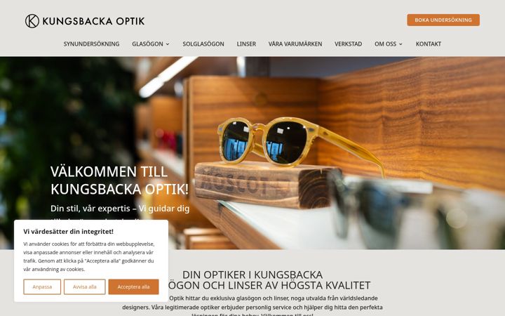Screenshot of kungsbackaoptik.se