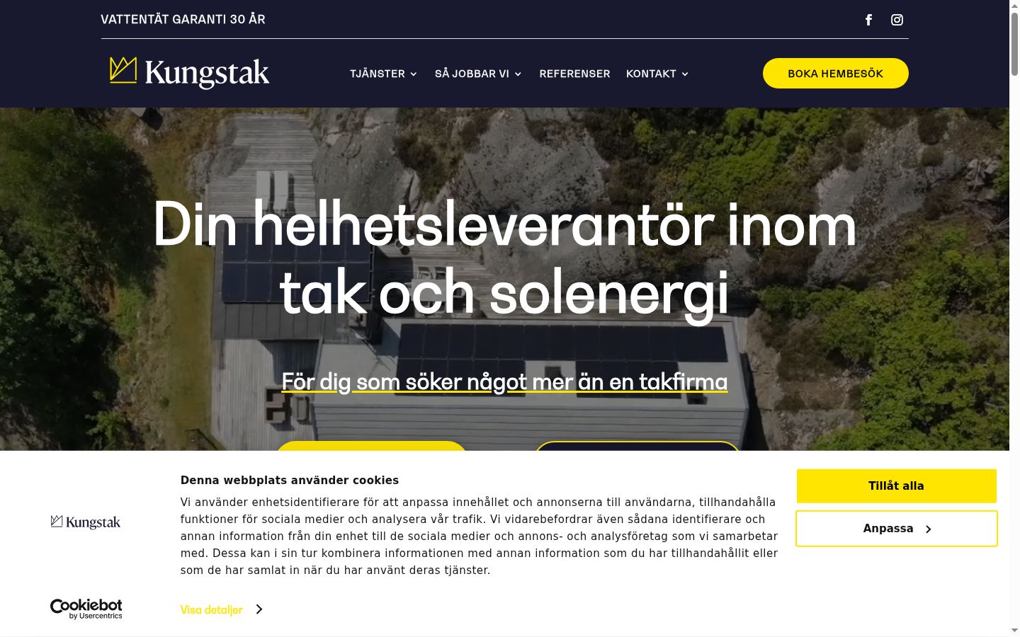 Screenshot van de toestemmingsbanner zoals getoond vóór enige interactie