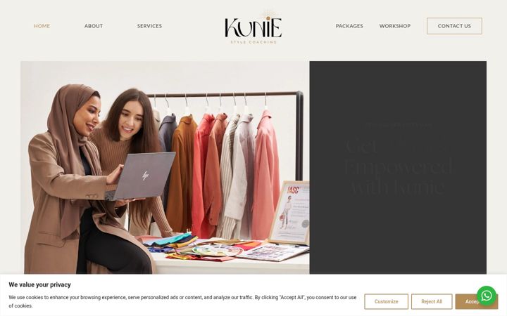 Screenshot of kuniewitheinas.com