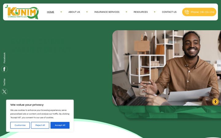 Skjámynd af kunimconsultants.com