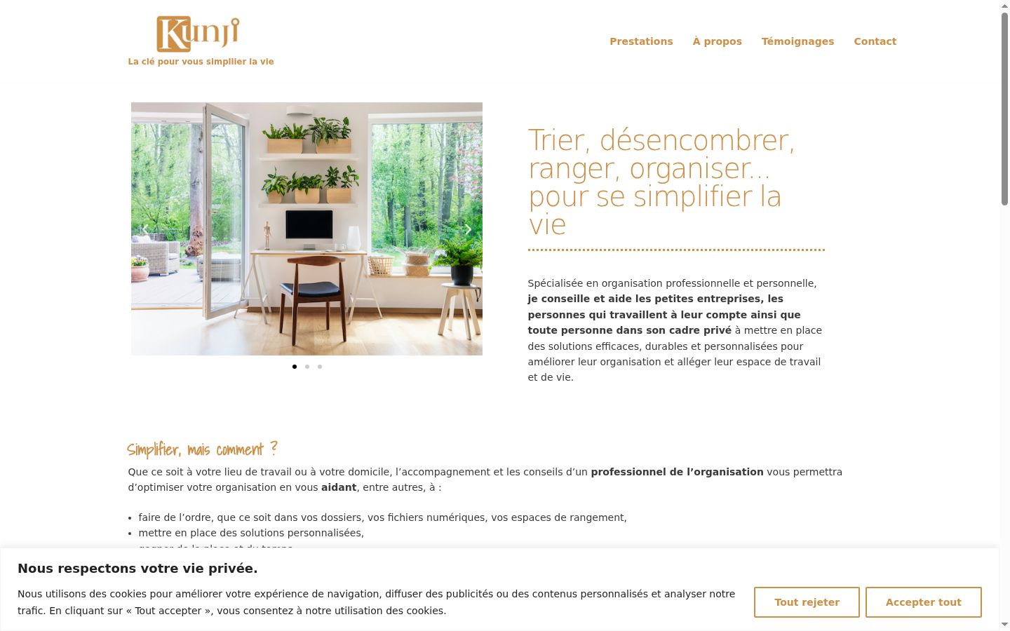 Screenshot del banner di consenso mostrato prima di qualsiasi interazione