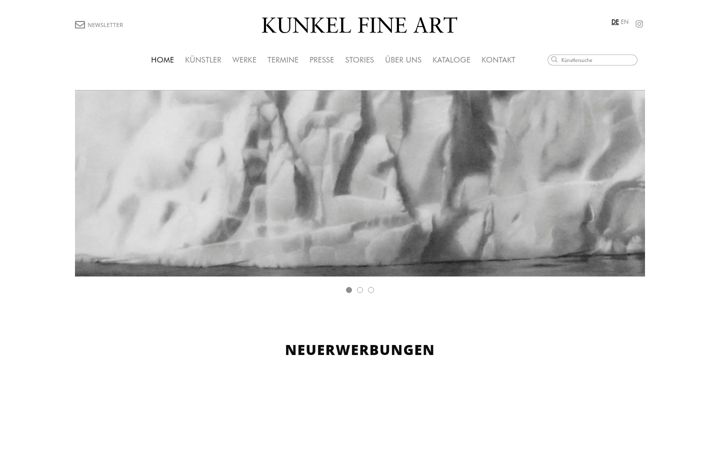 Screenshot of kunkelfineart.de