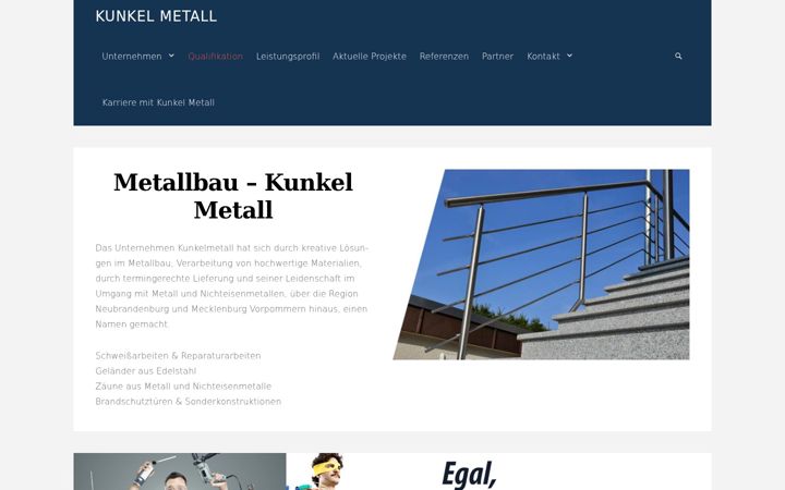 Screenshot of kunkelmetall.de