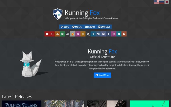 Skjámynd af kunningfox.com