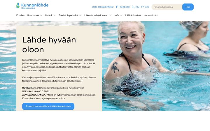 Screenshot of kunnonlahde.fi