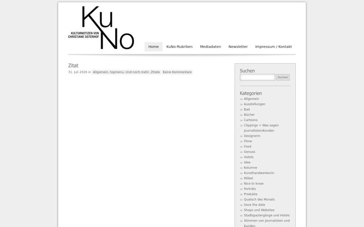 Screenshot of kuno-kulturnotizen.de