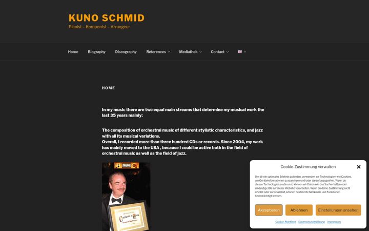 Screenshot of kunoschmid.de