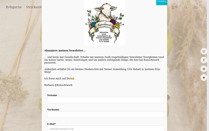 Screenshot of kunschtwerk.de