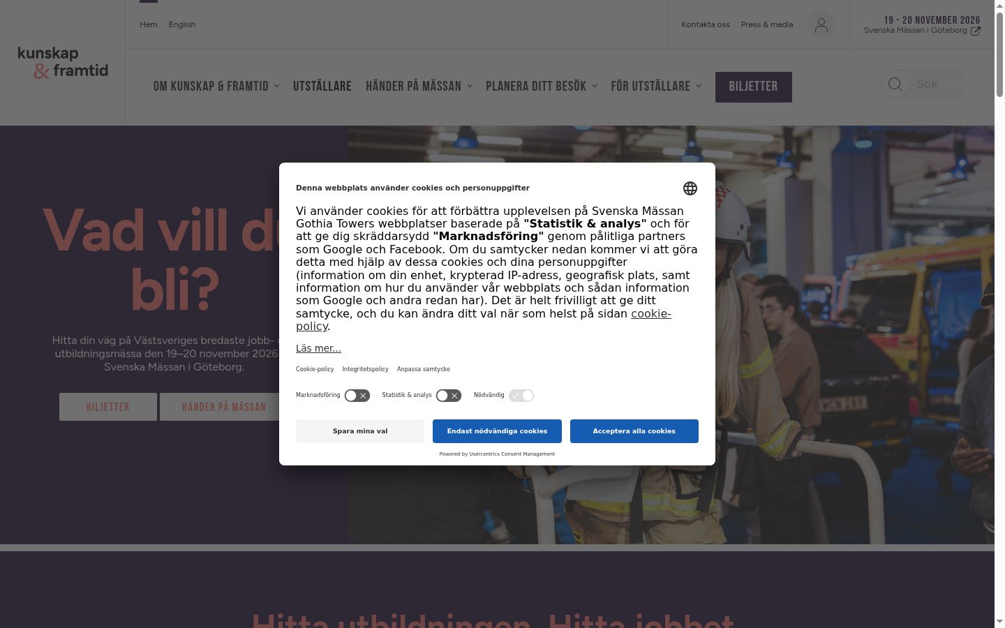 Screenshot van de toestemmingsbanner zoals getoond vóór enige interactie
