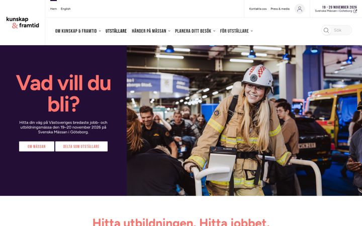 Screenshot of kunskapframtid.se