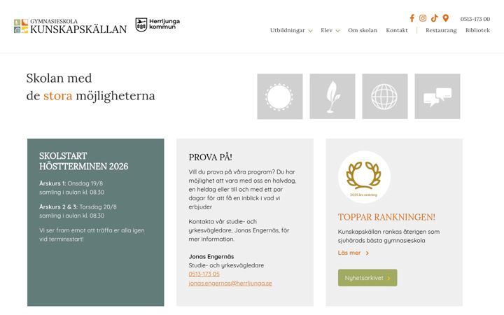 Screenshot of kunskapskallan.se