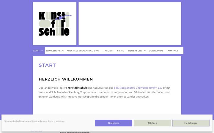 Screenshot of kunst-fuer-schule.de