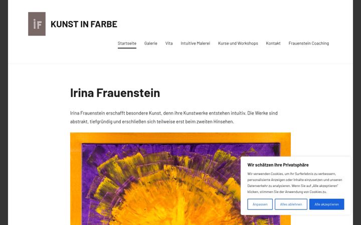 Screenshot of kunst-in-farbe.de