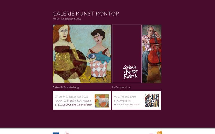 Screenshot of kunst-kontor-sehmsdorf.de
