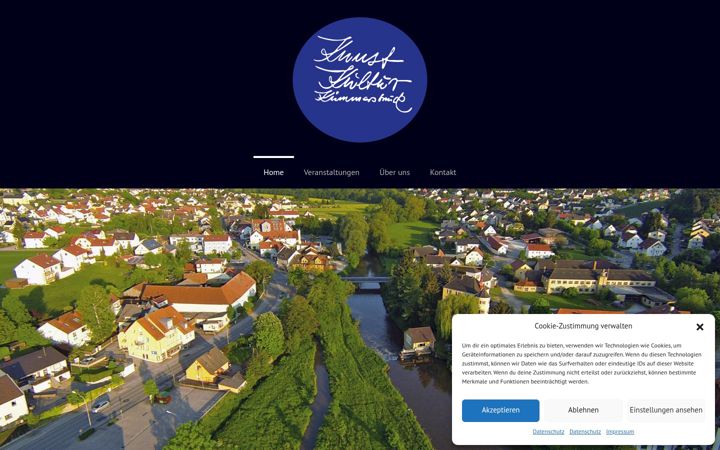 Screenshot of kunst-kultur-kuemmersbruck.de