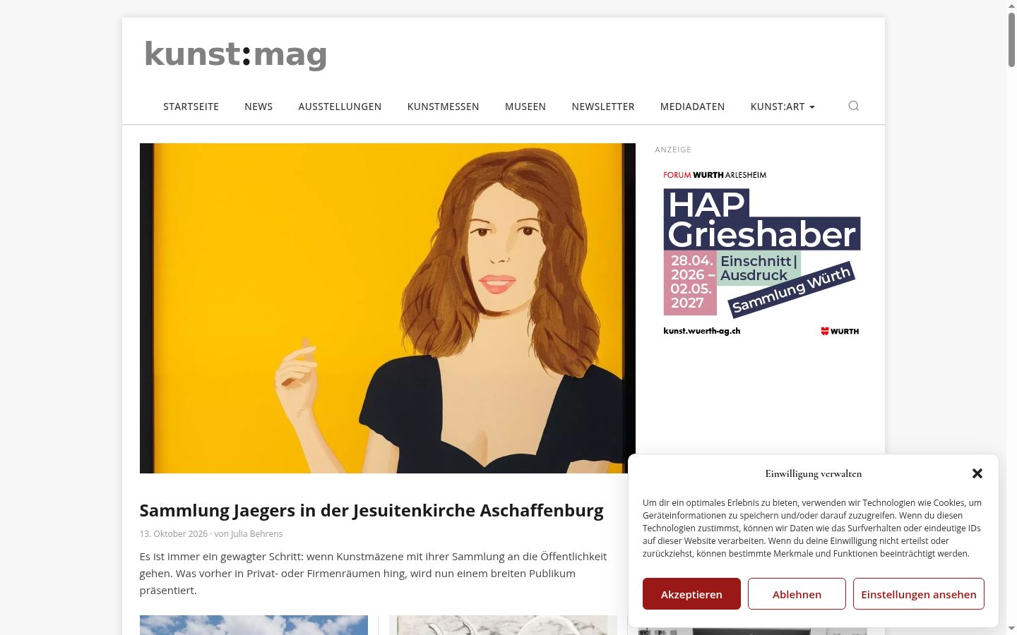 Screenshot tal-banner tal-kunsens muri qabel kwalunkwe interazzjoni
