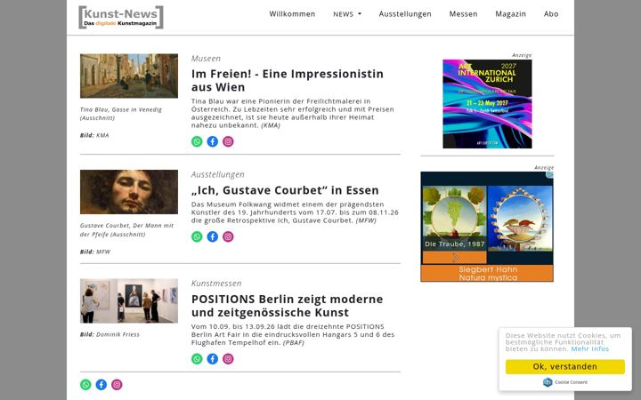 Screenshot of kunst-news.de