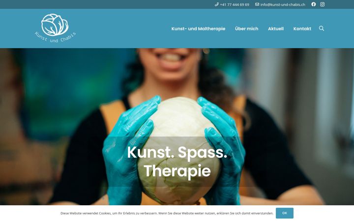 Screenshot of kunst-und-chabis.ch
