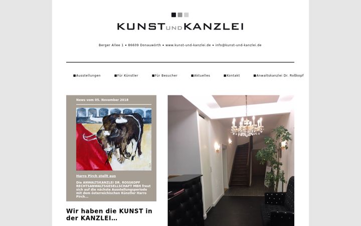 Screenshot of kunst-und-kanzlei.de