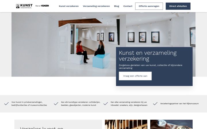 Skærmbillede af kunst-verzekering.nl