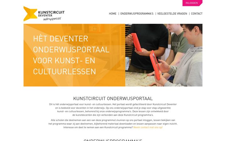 Screenshot of kunstcircuitportaal.nl