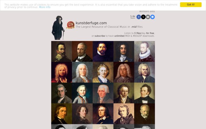 Skjámynd af kunstderfuge.com