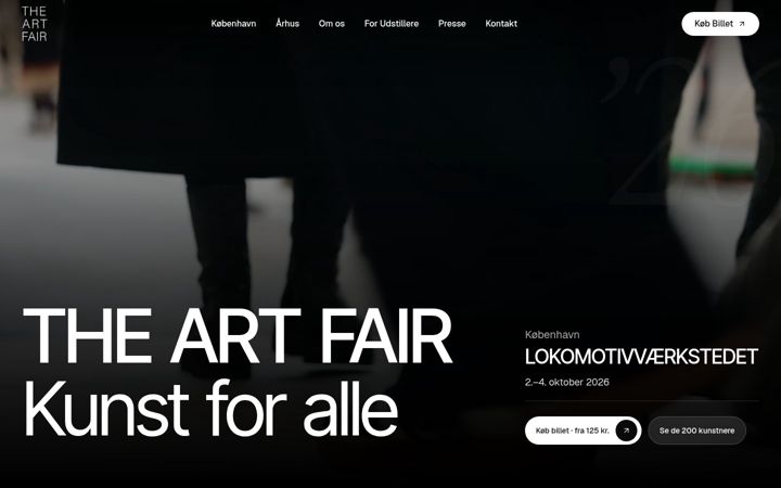 Screenshot of kunstforalle.dk